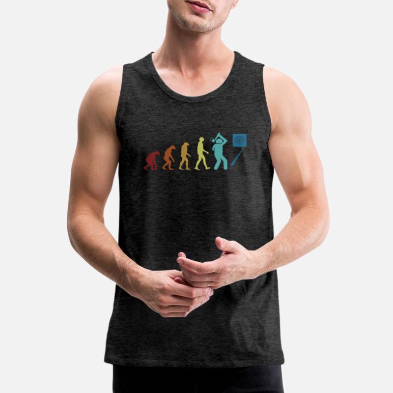 Axe Throwing Evolution Axe Throwing Game Axe Débardeur bio Premium Homme