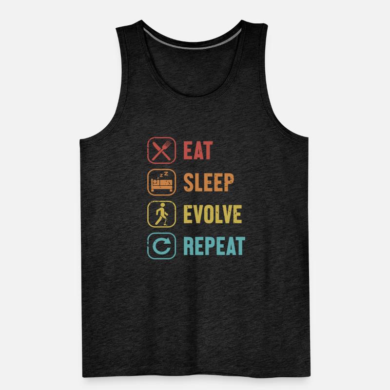 Eat Sleep Evolve Repeat Prosthetic Limb User Leg Men's Premium Organic Tank Top