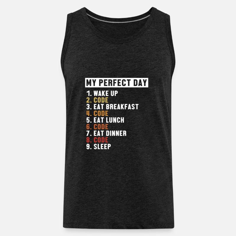 Coding Perfect Day Developer Softwareingenieur - Männer Premium Bio Tank Top - Anthrazit