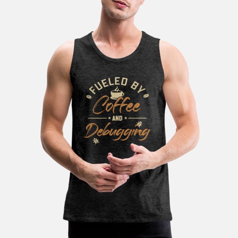 Fueled by Coffee and Debugging Developer Coder Männer Premium Bio Tank Top