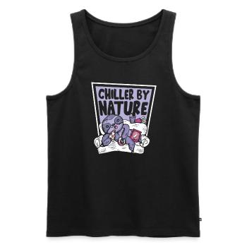 Chiller Von Natur aus Braunkehlige Pilosa folivora - Männer Premium Bio Tank Top - Anthrazit - Vorne - AI Model Male 185 dark (185cm)