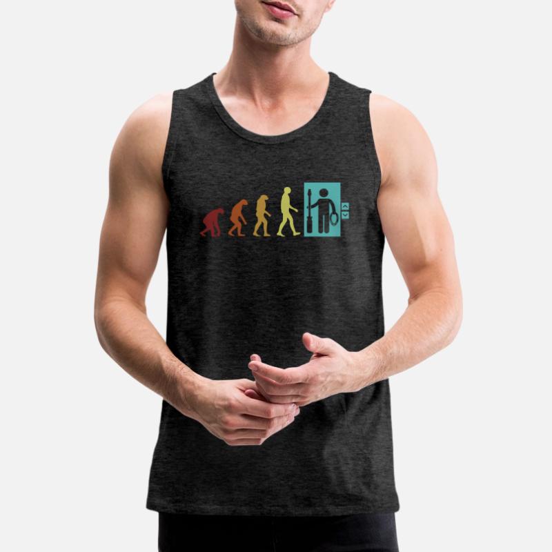 Elevator Technician Evolution Inspector Elevator Men's Premium Organic Tank Top
