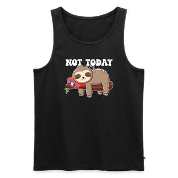 Nicht heute Folivora Braunkehl-Pilosa-Liebhaber - Männer Premium Bio Tank Top - Anthrazit - Vorne - AI Model Male 185 dark (185cm)