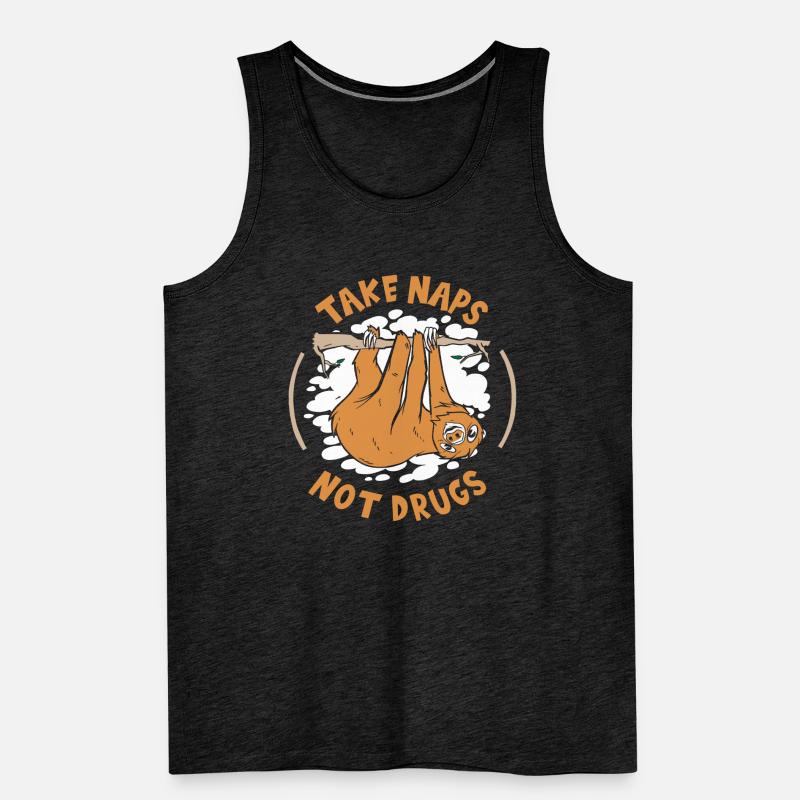 Machen Sie ein Nickerchen nicht Drogen Folivora Braunkehl Männer Premium Bio Tank Top