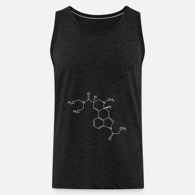 1P LSD Strukturformel - weiß - Männer Premium Bio Tank Top - Anthrazit