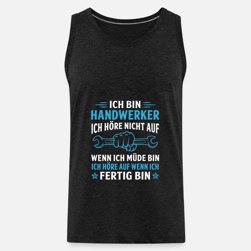 ich bin handwerker - Männer Premium Bio Tank Top - Anthrazit
