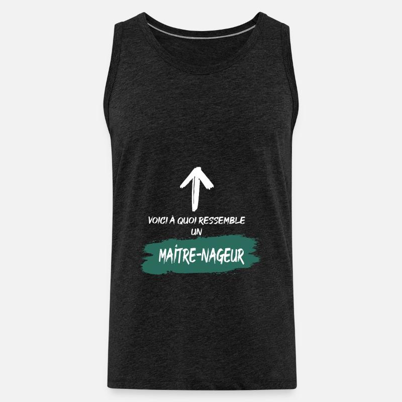 So sieht ein Rettungsschwimmer aus - Männer Premium Bio Tank Top - Anthrazit