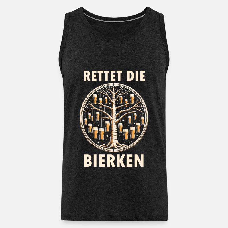 Bierken Bier Spruch - Männer Premium Bio Tank Top - Anthrazit