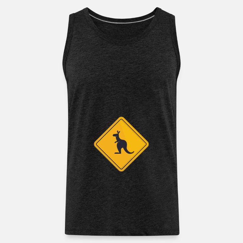 Australien Känguru down under - Männer Premium Bio Tank Top - Anthrazit