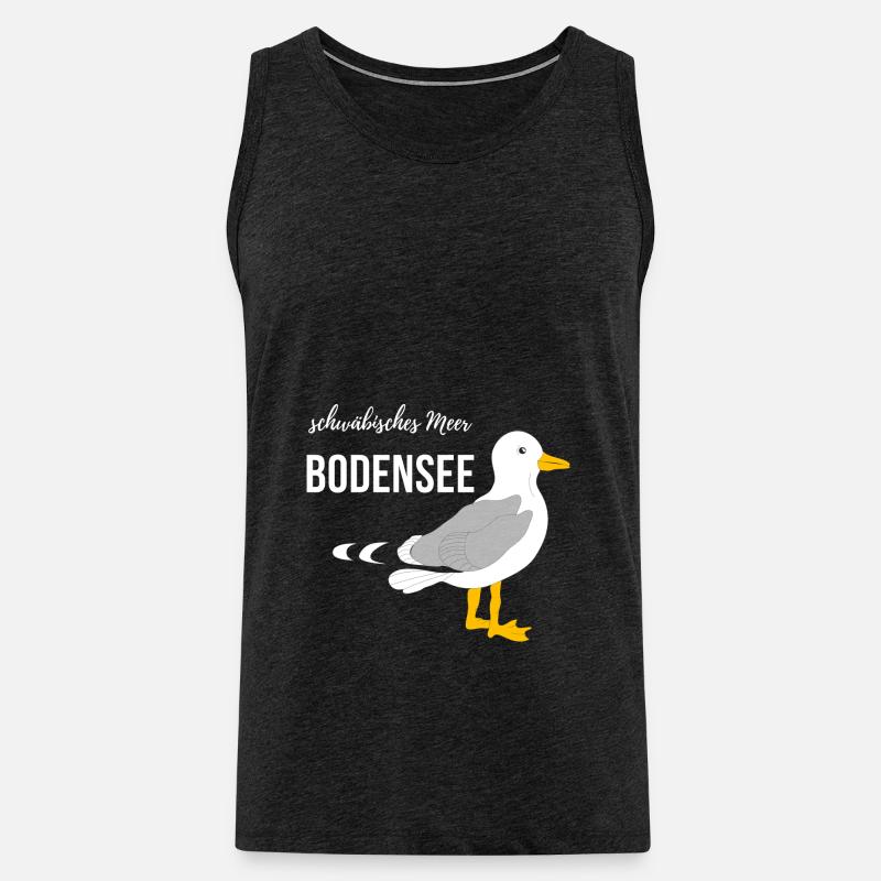 Bodensee Möwe - Männer Premium Bio Tank Top - Anthrazit