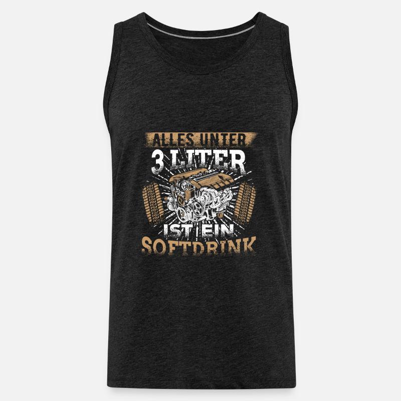 Alles unter 3 Liter ist ein Softdrink - Männer Premium Bio Tank Top - Anthrazit