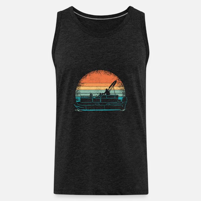Pontonboot Kapitän Ponton Boote - Männer Premium Bio Tank Top - Anthrazit