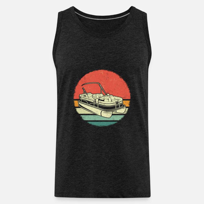 Pontonboot Kapitän Ponton Boote - Männer Premium Bio Tank Top - Anthrazit