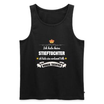 Stieftochter Bonus Tochter Bonus Mama Bonus Papa - Männer Premium Bio Tank Top - Anthrazit - Vorne - AI Model Male 185 dark (185cm)