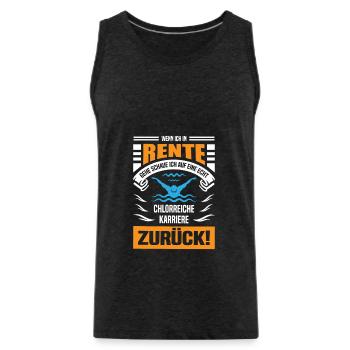 Bademeister Rente Rentner Rettungsschwimmer - Männer Premium Bio Tank Top - Anthrazit - Vorne - AI Model Male 185 dark (185cm)