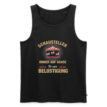 Schausteller Kirmes Vergnügungspark Geschenk - Männer Premium Bio Tank Top - Anthrazit - Vorne - AI Model Male 185 dark (185cm)