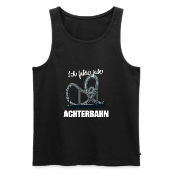 Achterbahn Ich fahre jede Achterbahn Geschenk - Männer Premium Bio Tank Top - Anthrazit - Vorne - AI Model Male 185 dark (185cm)