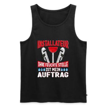 Installateur Ihre feuchte Stelle ist mein Auftrag - Männer Premium Bio Tank Top - Anthrazit - Vorne - AI Model Male 185 dark (185cm)
