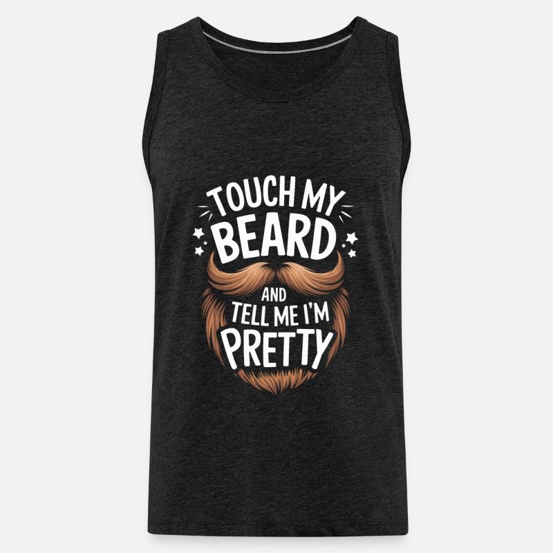 Bart Schnurrbart Bärtige Männer - Männer Premium Bio Tank Top - Anthrazit