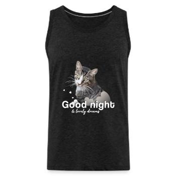 Chemise de sommeil bonne nuit bonne nuit - Débardeur bio Premium Homme - charbon - Devant - Alexander (188cm)