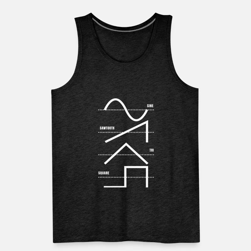 Vintage Analog Synthesizer Techno Waveform - Synth Men's Premium Organic Tank Top