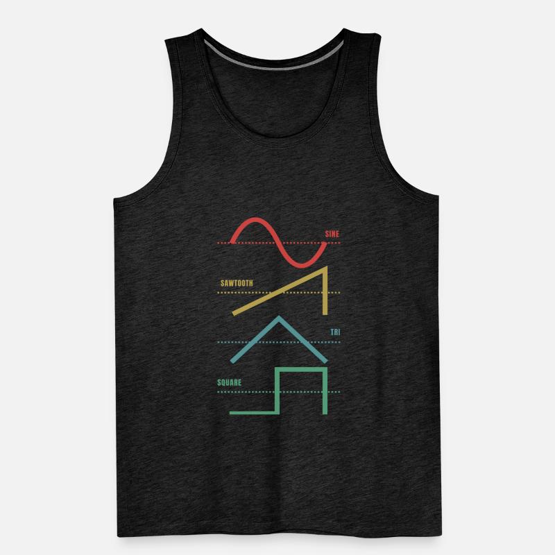 Synthétiseur analogique Vintage Waveform Techno - Synth Débardeur bio Premium Homme