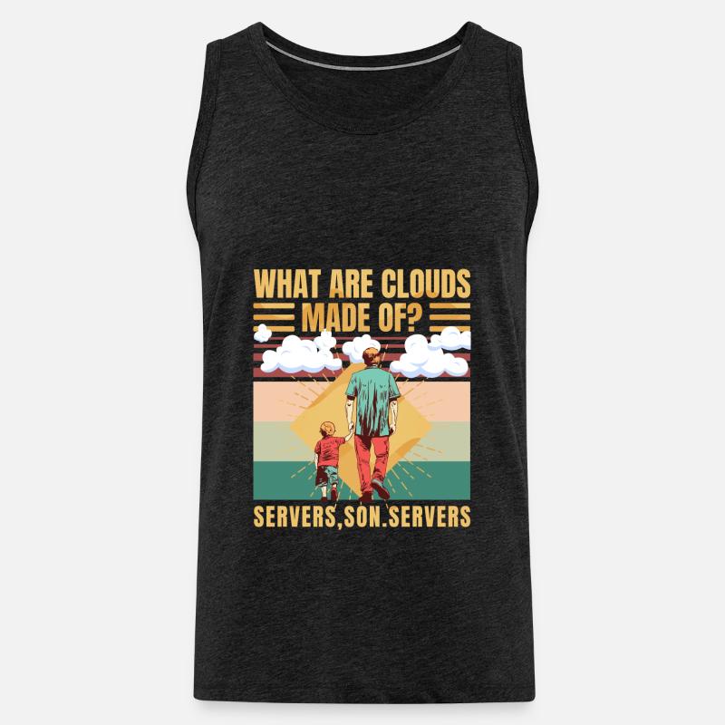 Funny Programmer Software Developer Computer - Débardeur bio Premium Homme - charbon