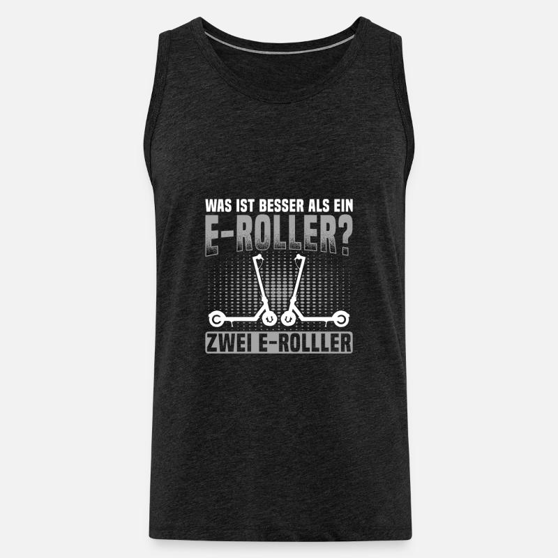 E-Roller Elektroroller - Männer Premium Bio Tank Top - Anthrazit