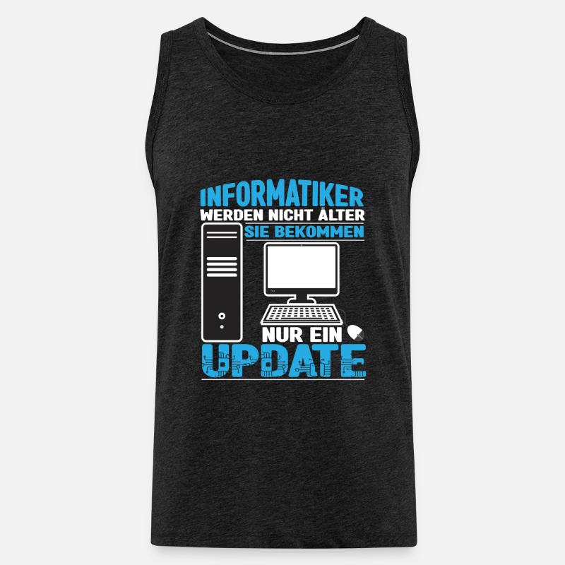 Informatiker werden nicht älter - Männer Premium Bio Tank Top - Anthrazit