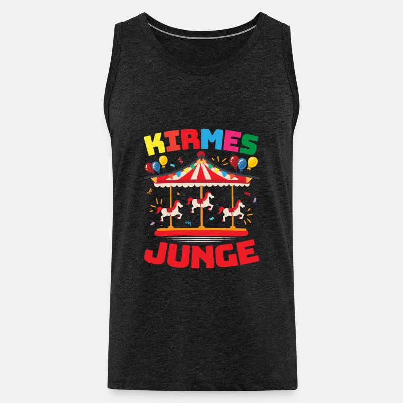 Kirmes Junge - Männer Premium Bio Tank Top - Anthrazit