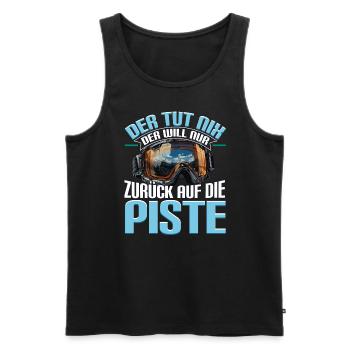 Ski Skifahren Skifahrer Der tut nix - Männer Premium Bio Tank Top - Anthrazit - Vorne - AI Model Male 185 dark (185cm)