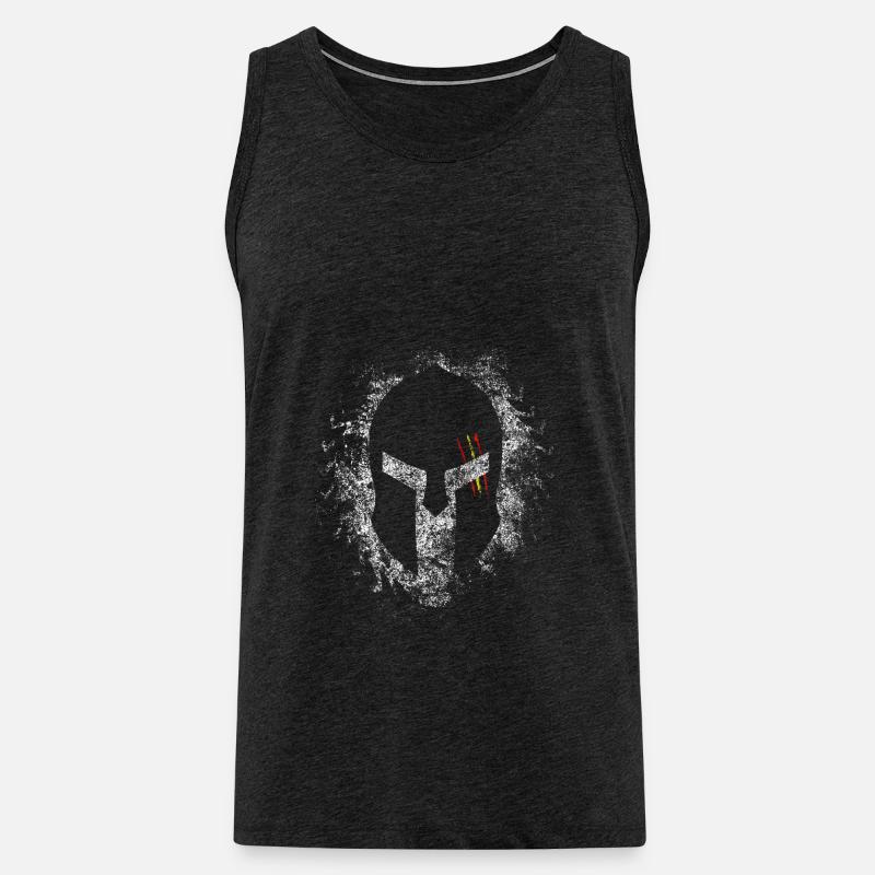 Spartanisches Spanien. Gladiator Englisch - Männer Premium Bio Tank Top - Anthrazit