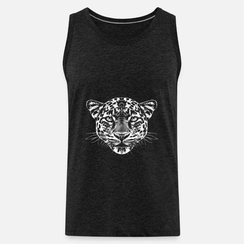 Junger Leopard - Männer Premium Bio Tank Top - Anthrazit