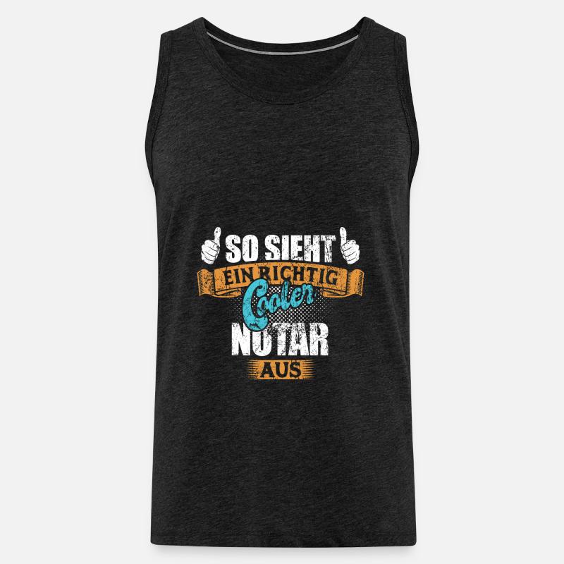 So sieht ein richtig cooler Notar aus - Männer Premium Bio Tank Top - Anthrazit