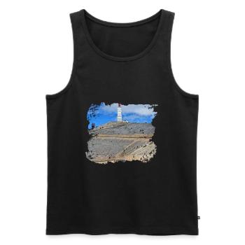 The Mont Ventoux, a must for cyclists - Men's Premium Organic Tank Top - charcoal grey - Front - Alexander (188cm)