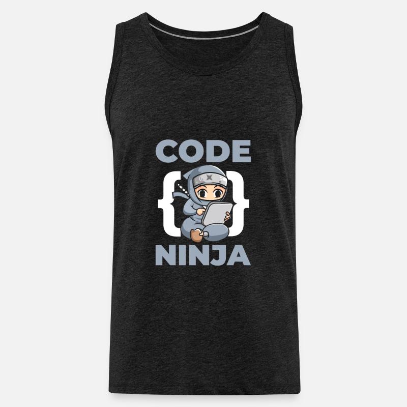 Code Ninja Für Computerfans - Männer Premium Bio Tank Top - Anthrazit