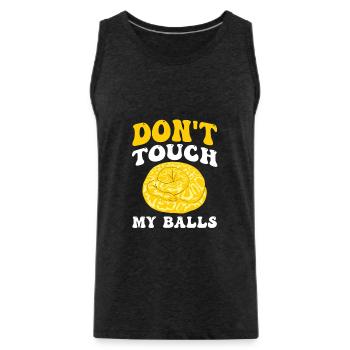 Don't Touch My Balls Für Alle Snake-fans - Männer Premium Bio Tank Top - Anthrazit - Vorne - AI Model Male 185 dark (185cm)
