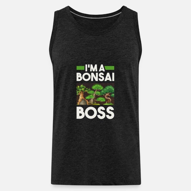 Ich Bin Ein Bonsai-Chef - Männer Premium Bio Tank Top - Anthrazit