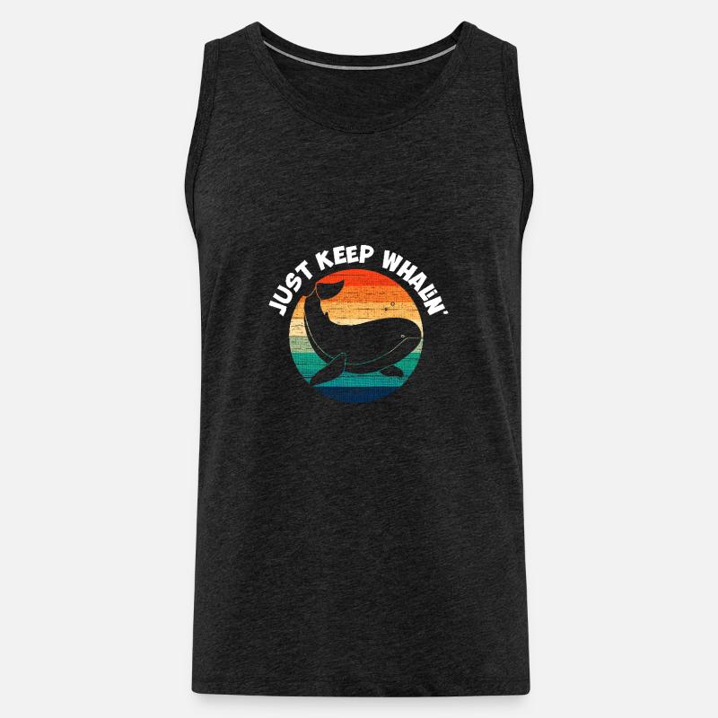 Just keep rolling" Wal-design - Men's Premium Organic Tank Top - charcoal grey