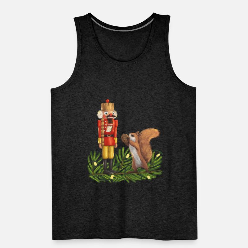 Nussknacker und Eichhörnchen Männer Premium Bio Tank Top