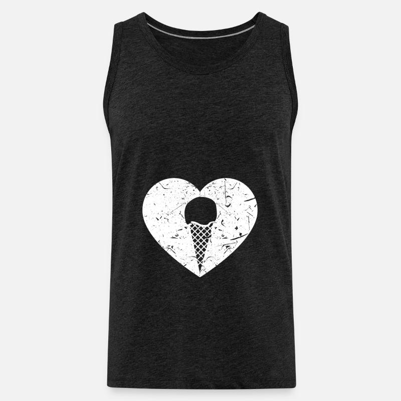 Eis Eiswaffel Kugel - Männer Premium Bio Tank Top - Anthrazit