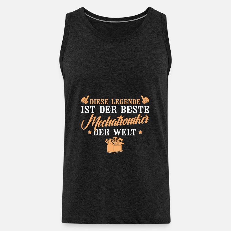 Bester Kfz Mechatroniker Handwerker - Männer Premium Bio Tank Top - Anthrazit