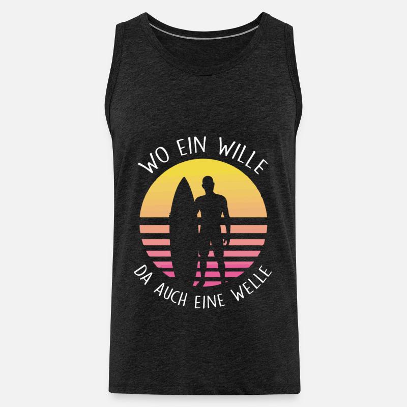 Surfer - Männer Premium Bio Tank Top - Anthrazit
