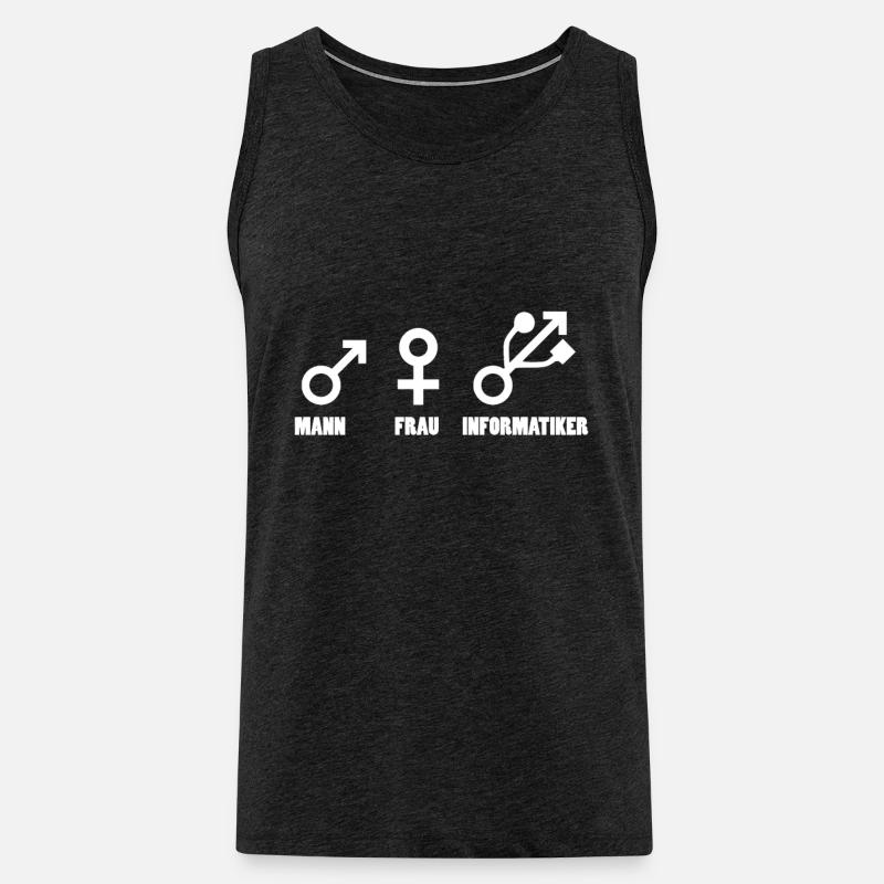 Der Informatiker - Männer Premium Bio Tank Top - Anthrazit