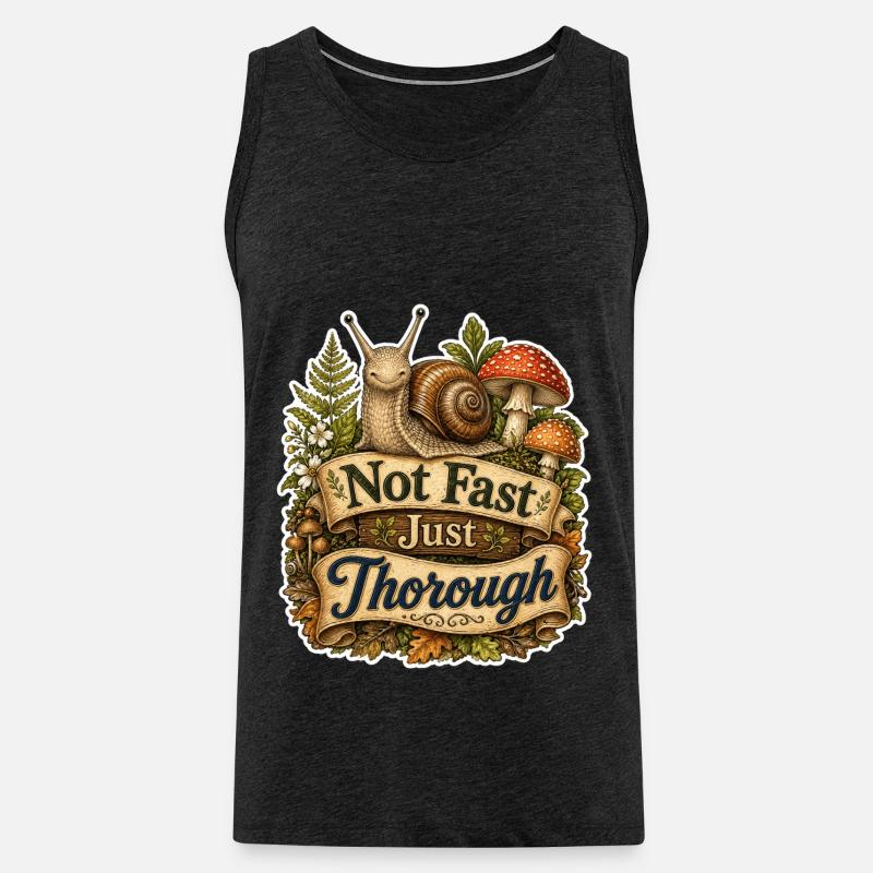 Not Fast Just Thorough - Männer Premium Bio Tank Top - Anthrazit