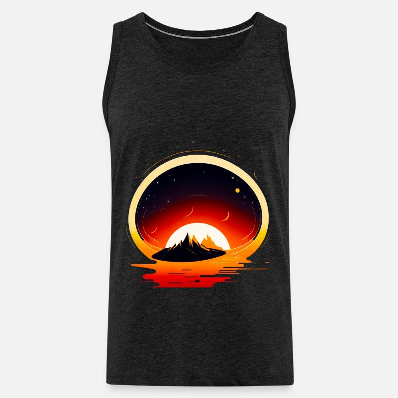 Space View / Mars - Männer Premium Bio Tank Top - Anthrazit