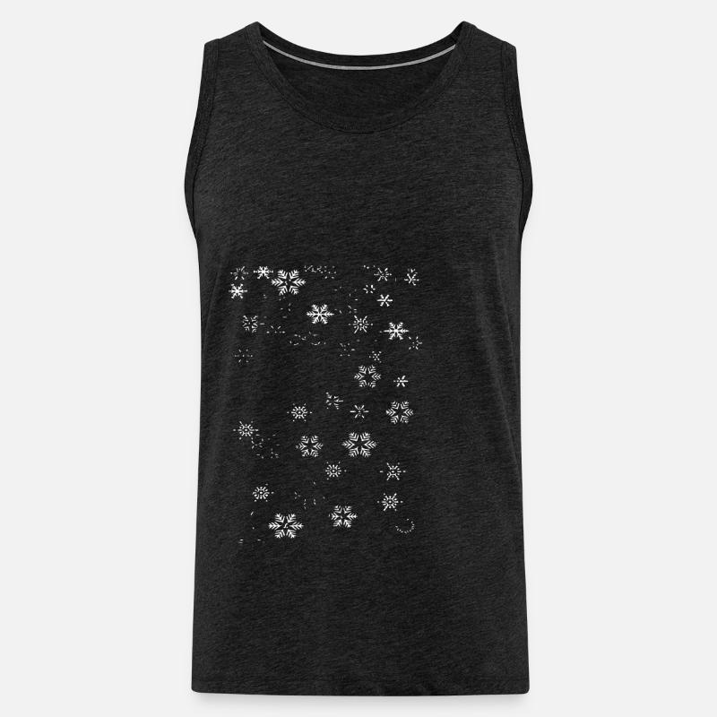 Schneeflocken - Männer Premium Bio Tank Top - Anthrazit