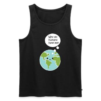 environment - Men's Premium Organic Tank Top - charcoal grey - Front - Alexander (188cm)