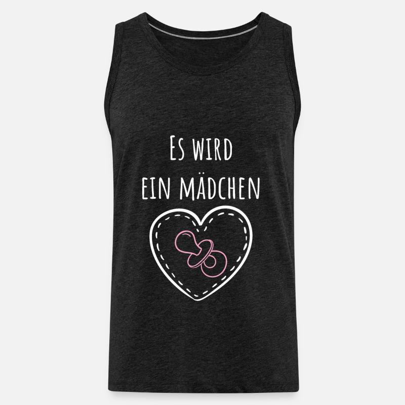 Es wird ein Mädchen! - Männer Premium Bio Tank Top - Anthrazit
