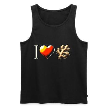 Gingembre - Débardeur bio Premium Homme - charbon - Devant - AI Model Male 185 dark (185cm)